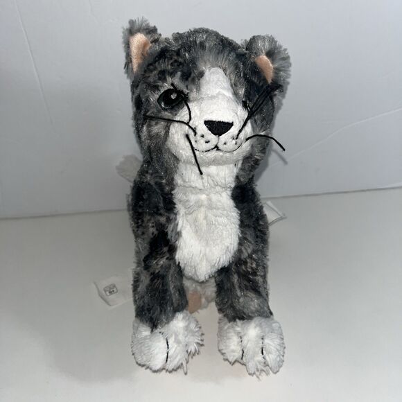 IKEA Lilleplutt Kitty Cat Gray Striped Tabby 9" Plush Stuffed Animal - Picture 1 of 11